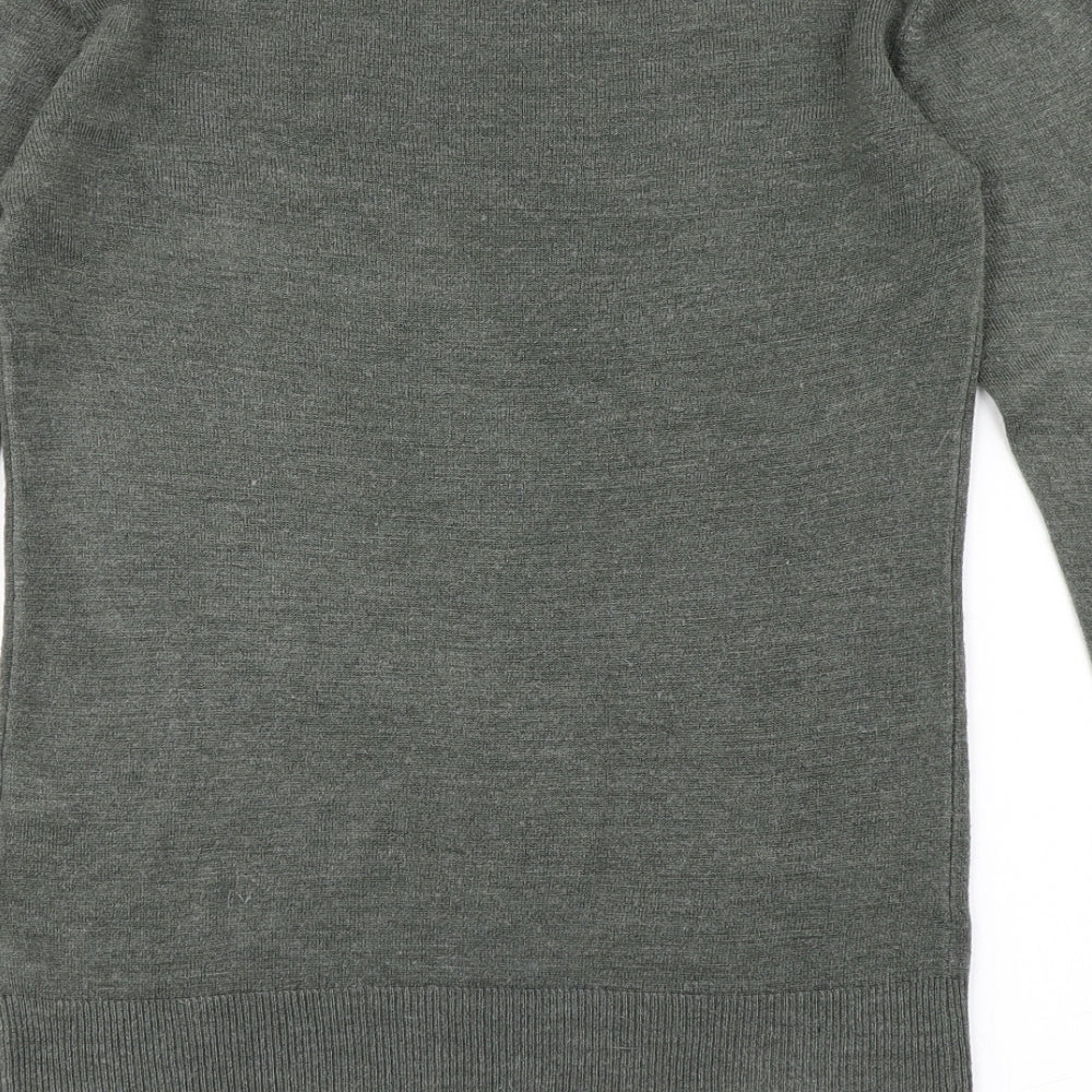 Atmosphere Womens Green Round Neck  Acrylic Pullover Jumper Size 6