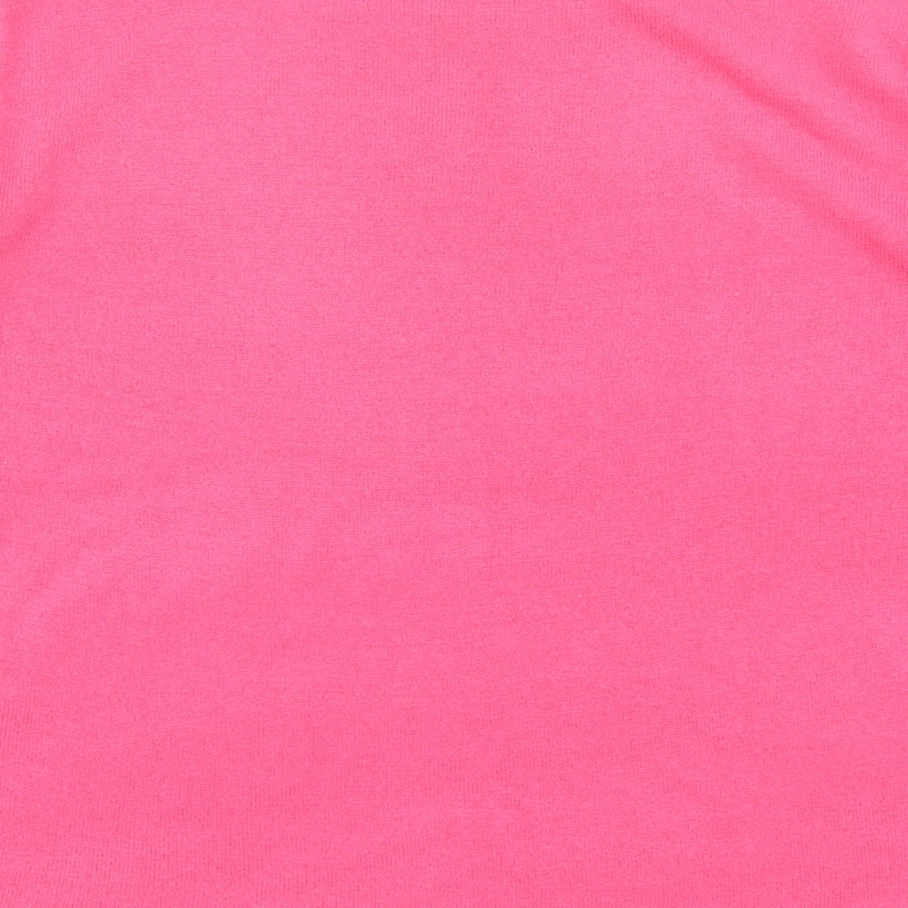 Marks and Spencer Womens Pink Round Neck  Acrylic Pullover Jumper Size 14