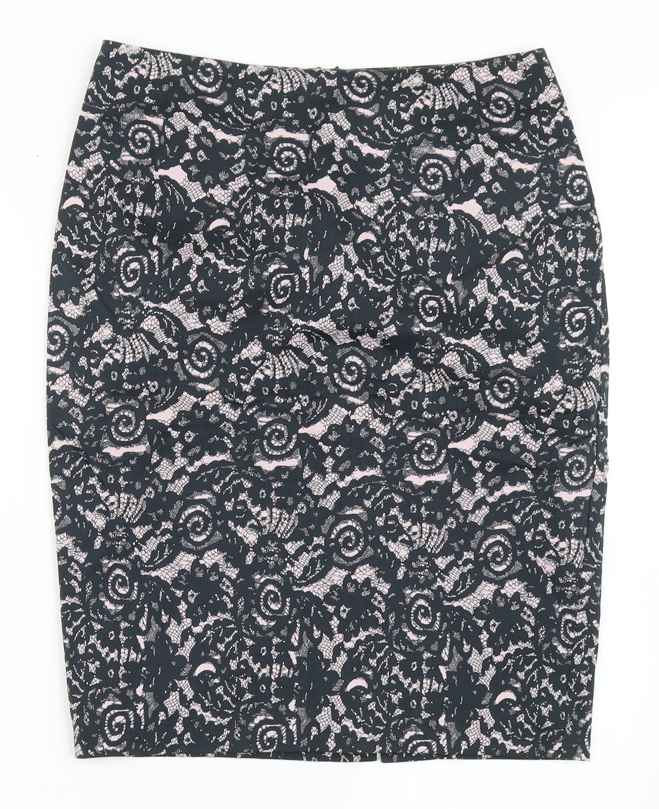 Et Vous Womens Grey  Cotton Straight & Pencil Skirt Size 12   Zip
