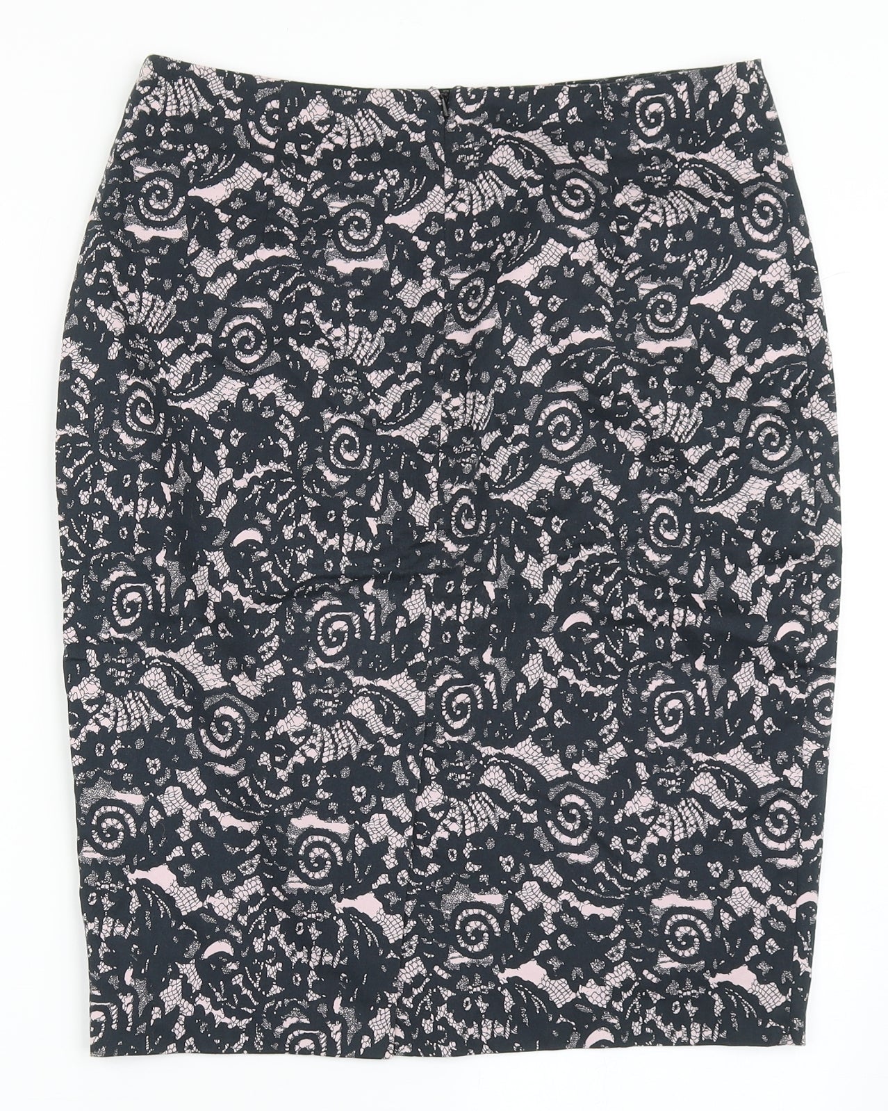 Et Vous Womens Grey  Cotton Straight & Pencil Skirt Size 12   Zip