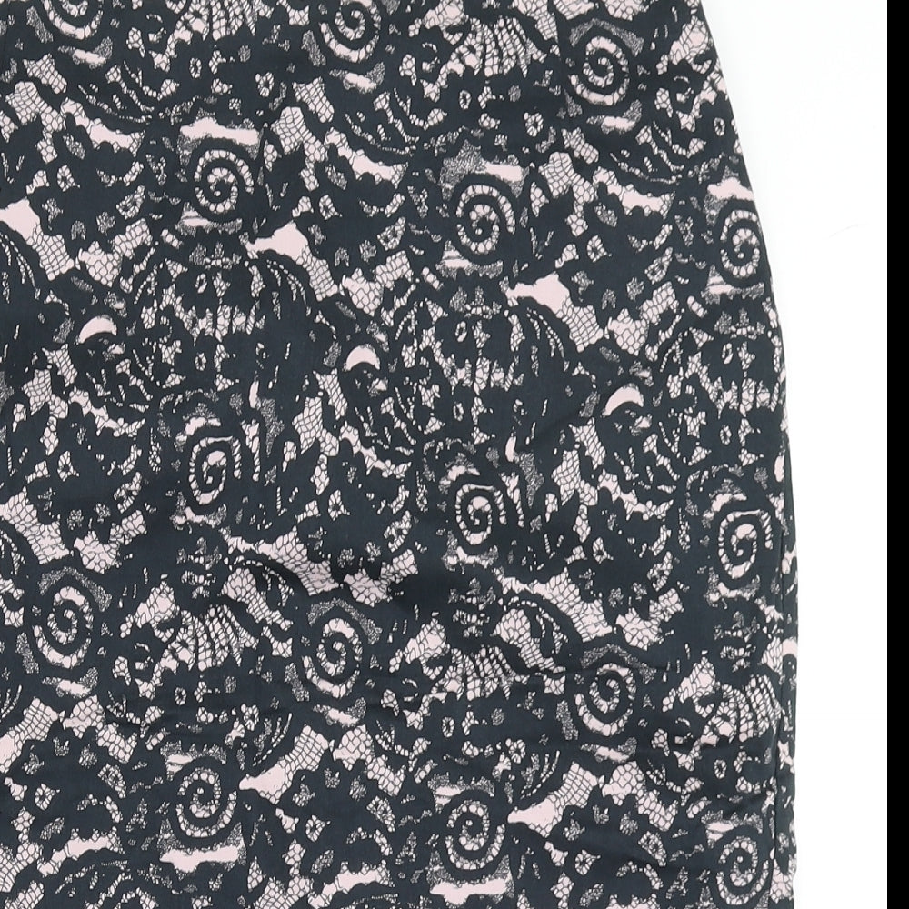Et Vous Womens Grey  Cotton Straight & Pencil Skirt Size 12   Zip