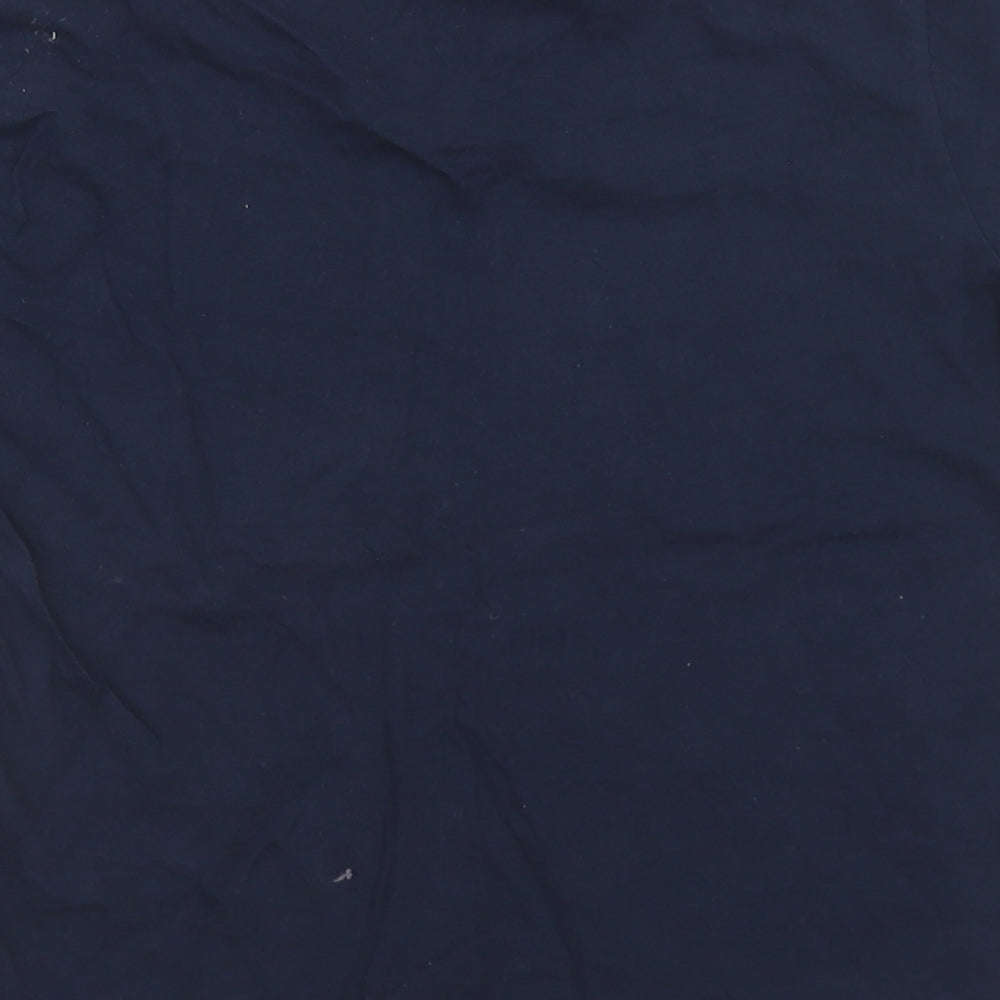 Kids Essentials Boys Blue  Cotton Basic T-Shirt Size 13 Years Crew Neck  - Game Time
