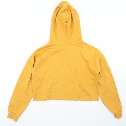 915 Generation Girls Yellow  Polyester Pullover Hoodie Size 12-13 Years   - State Of New York, Cropped