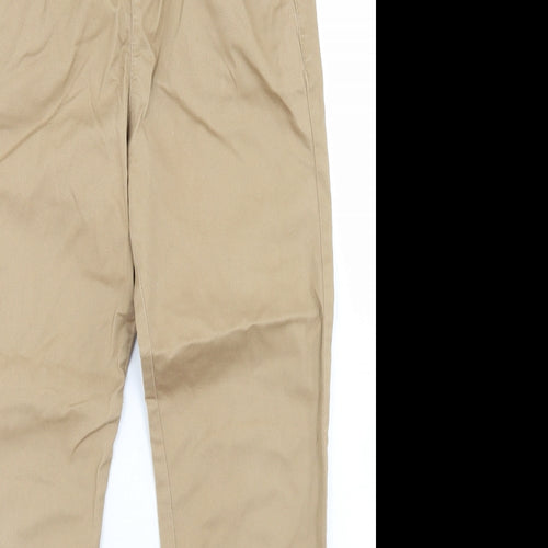 Dunnes Stores Boys Beige  Cotton Dress Pants Trousers Size 10-11 Years  Regular Drawstring