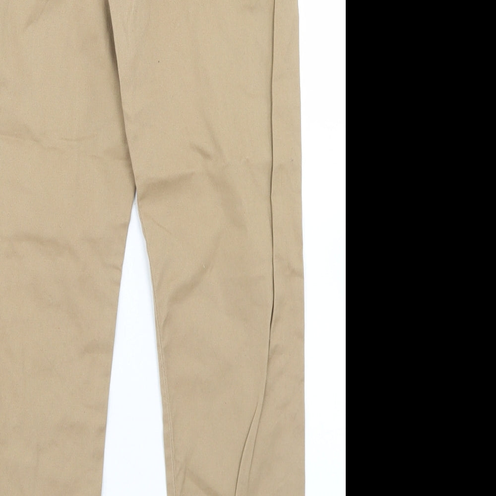 Dunnes Stores Boys Beige  Cotton Dress Pants Trousers Size 10-11 Years  Regular Drawstring