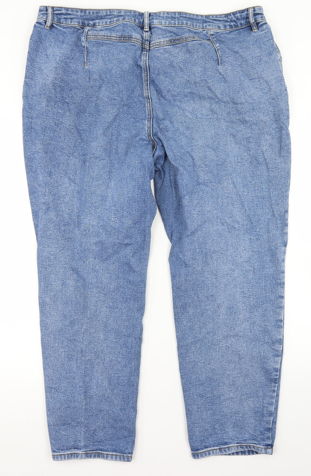 TU Womens Blue  Cotton Mom Jeans Size 20 L26 in Regular Button
