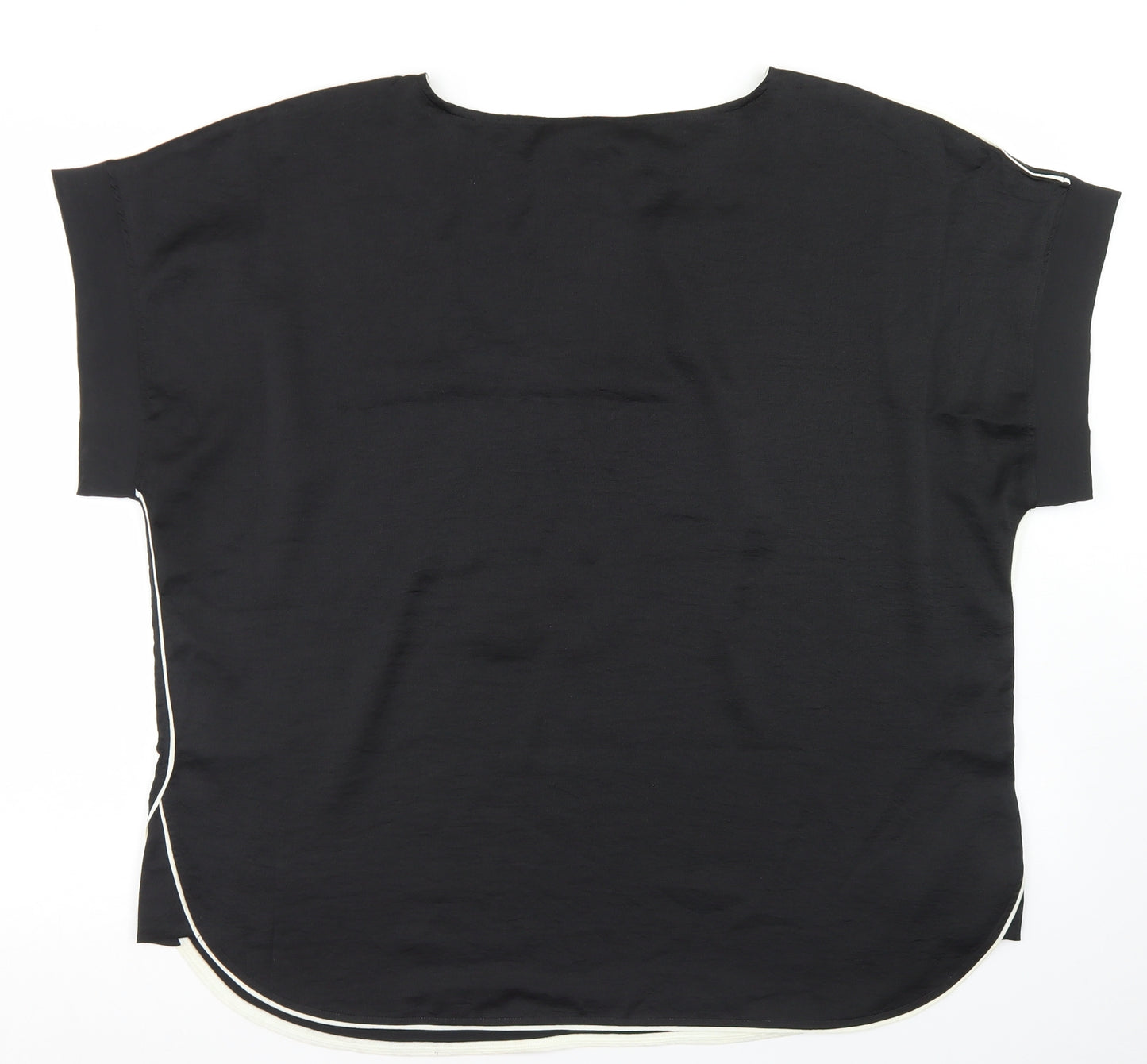 NEXT Womens Black  Polyester Basic Blouse Size 20 Round Neck