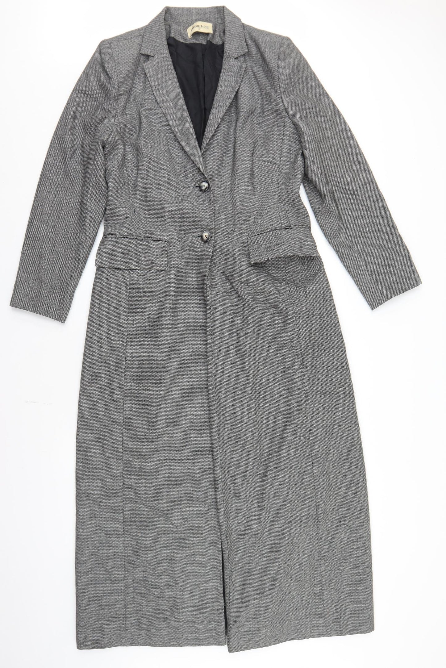 Ambience Womens Grey   Overcoat Coat Size 12  Button