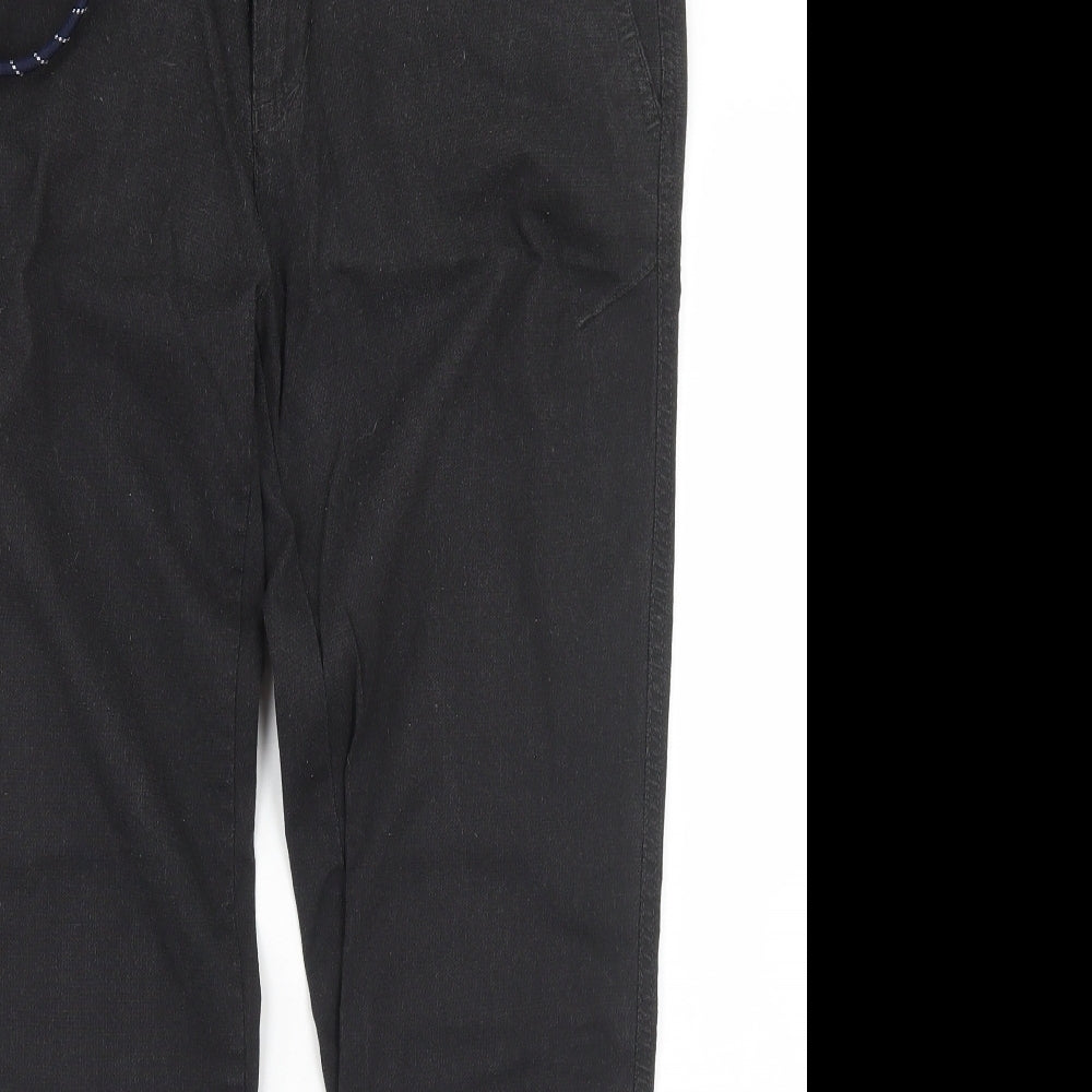 Zara Mens Black  Cotton Dress Pants Trousers Size 38 in L29 in Regular Button