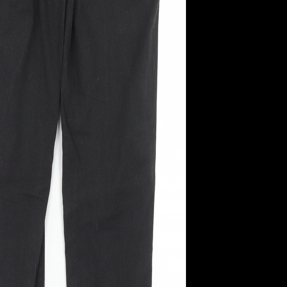 Zara Mens Black  Cotton Dress Pants Trousers Size 38 in L29 in Regular Button