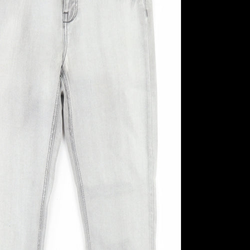 Denim 1982 Mens Grey  Cotton Skinny Jeans Size 30 in L26 in Regular Button