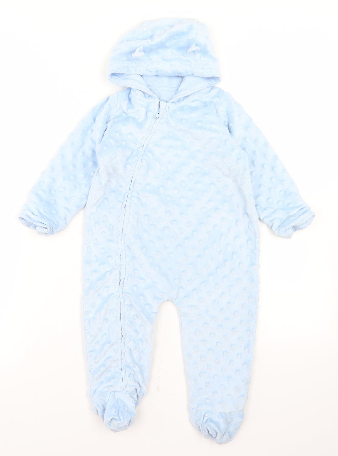 George Boys Blue  Polyester Babygrow One-Piece Size 6-9 Months  Zip