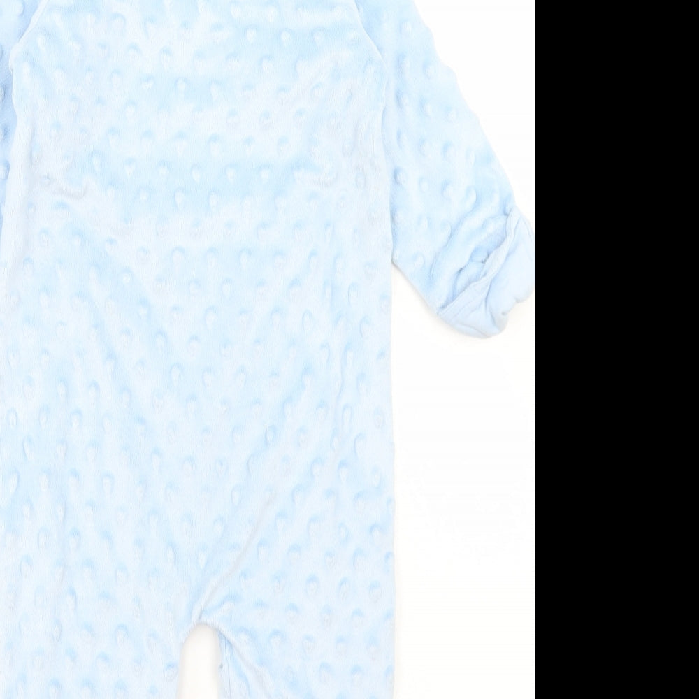 George Boys Blue  Polyester Babygrow One-Piece Size 6-9 Months  Zip