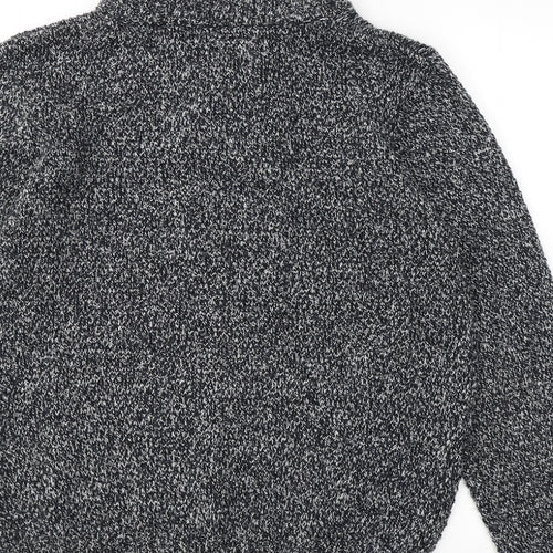 RIVINGTON Womens Black Roll Neck  Acrylic Pullover Jumper Size L