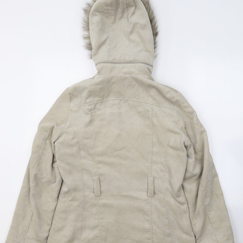 Klass Womens Beige   Parka Coat Size 12  Zip