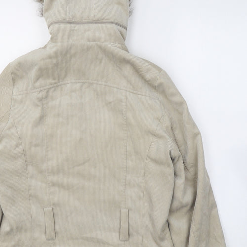 Klass Womens Beige   Parka Coat Size 12  Zip
