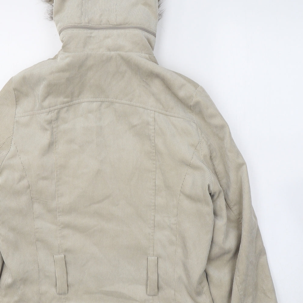 Klass Womens Beige   Parka Coat Size 12  Zip