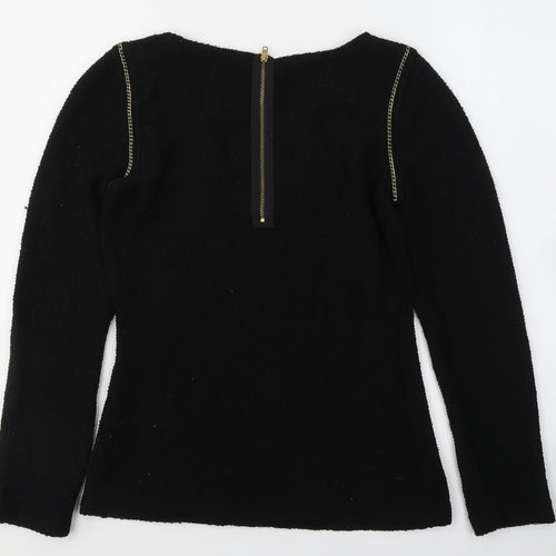 Limited Collection Womens Black  Cotton Jersey Blouse Size 8 Round Neck