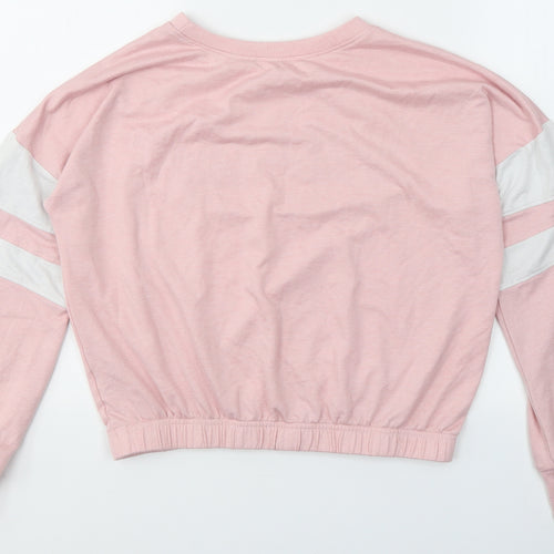 Dunnes Stores Womens Pink Striped Polyester Top Pyjama Top Size S