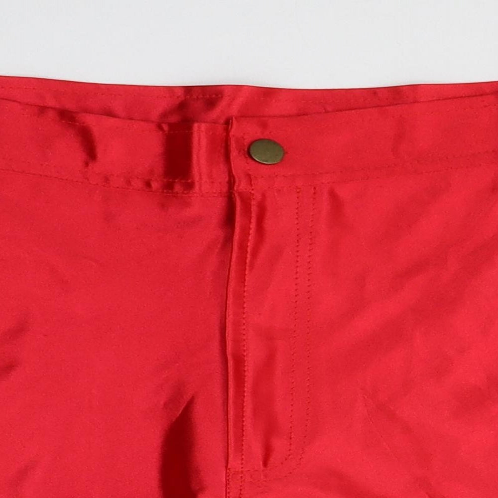 Preworn Womens Red  Polyester Hot Pants Shorts Size M L3 in Regular Button
