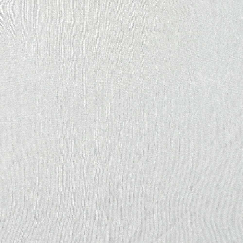 Marks and Spencer Womens Grey  Viscose Jersey T-Shirt Size 12 Round Neck