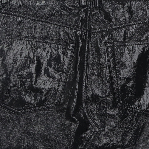 Pull&Bear Womens Black  Polyurethane A-Line  Size M   Button