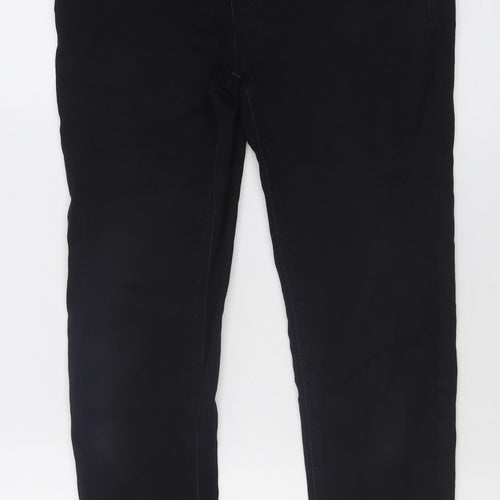 Dorothy Perkins Womens Black  Cotton Skinny Jeans Size 8 L28 in Regular Button
