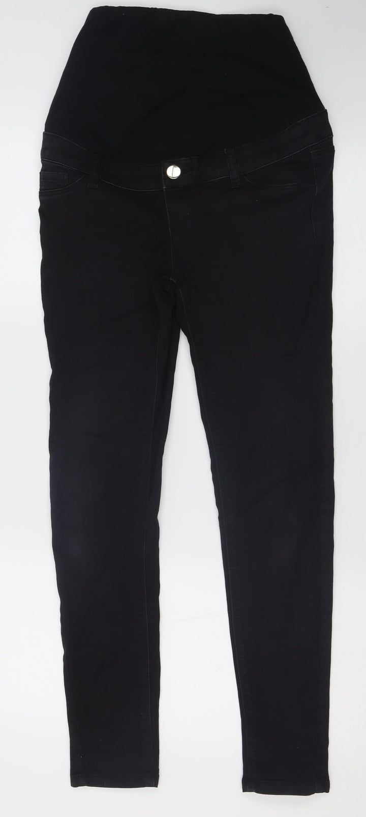Dorothy Perkins Womens Black Cotton Skinny Jeans Size 8 L28 in Regular Button