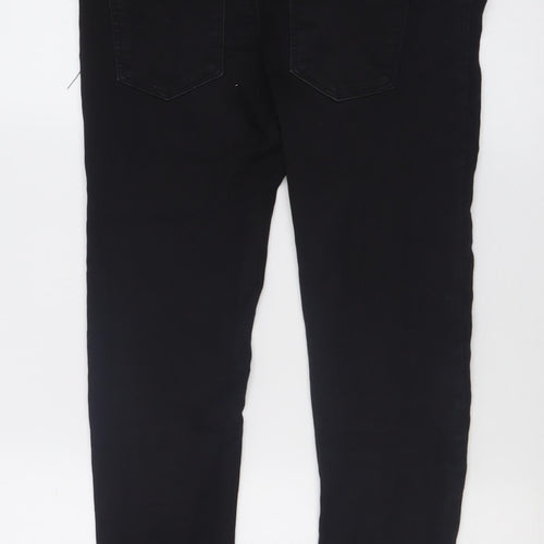 Dorothy Perkins Womens Black  Cotton Skinny Jeans Size 8 L28 in Regular Button