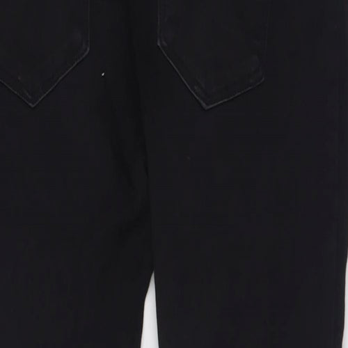 Dorothy Perkins Womens Black  Cotton Skinny Jeans Size 8 L28 in Regular Button