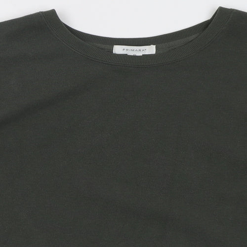 Primark Womens Green  Polyester Pullover Sweatshirt Size 8  Pullover - Crop