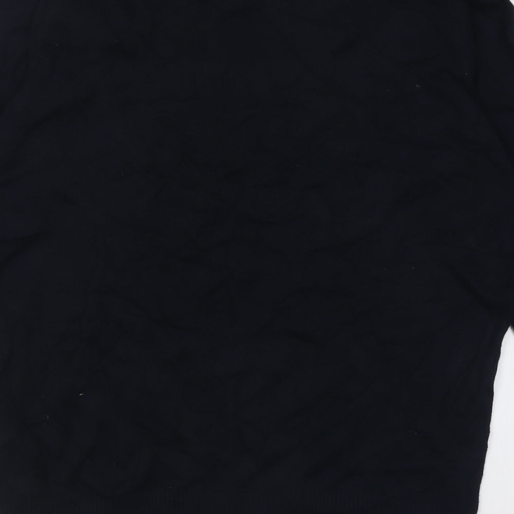Abercrombie & Fitch Mens Black V-Neck  Cotton Pullover Jumper Size M