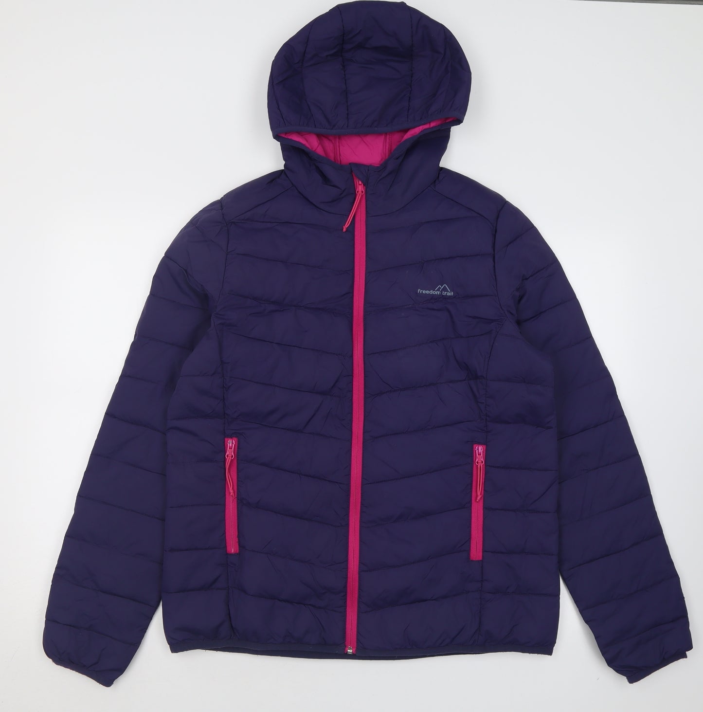 Freedom trail Womens Purple   Puffer Jacket Jacket Size 14  Zip