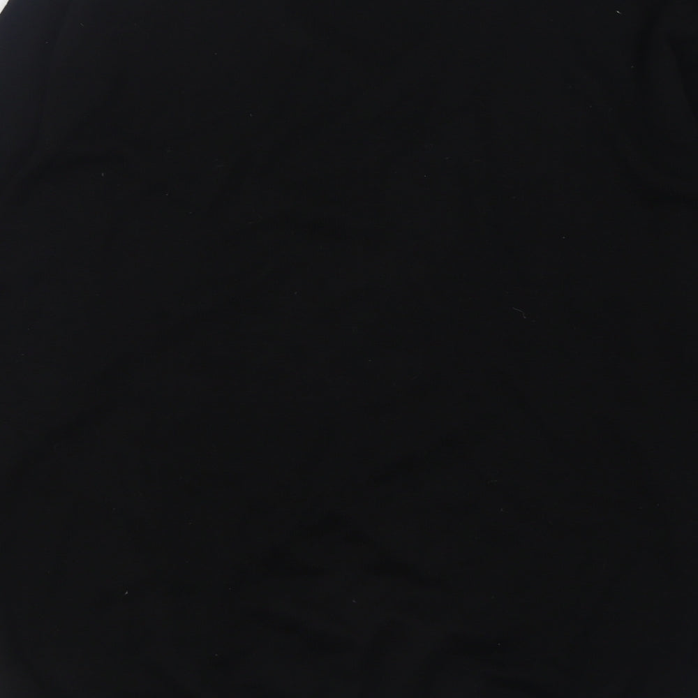 Henbury Mens Black V-Neck  Cotton Pullover Jumper Size M