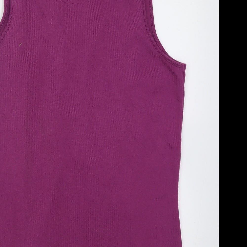 TIGI Womens Purple V-Neck Geometric Acrylic Cardigan Jumper Size 12