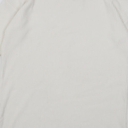 F&F Womens White  Polyester Jumper Dress  Size 10  High Neck Pullover