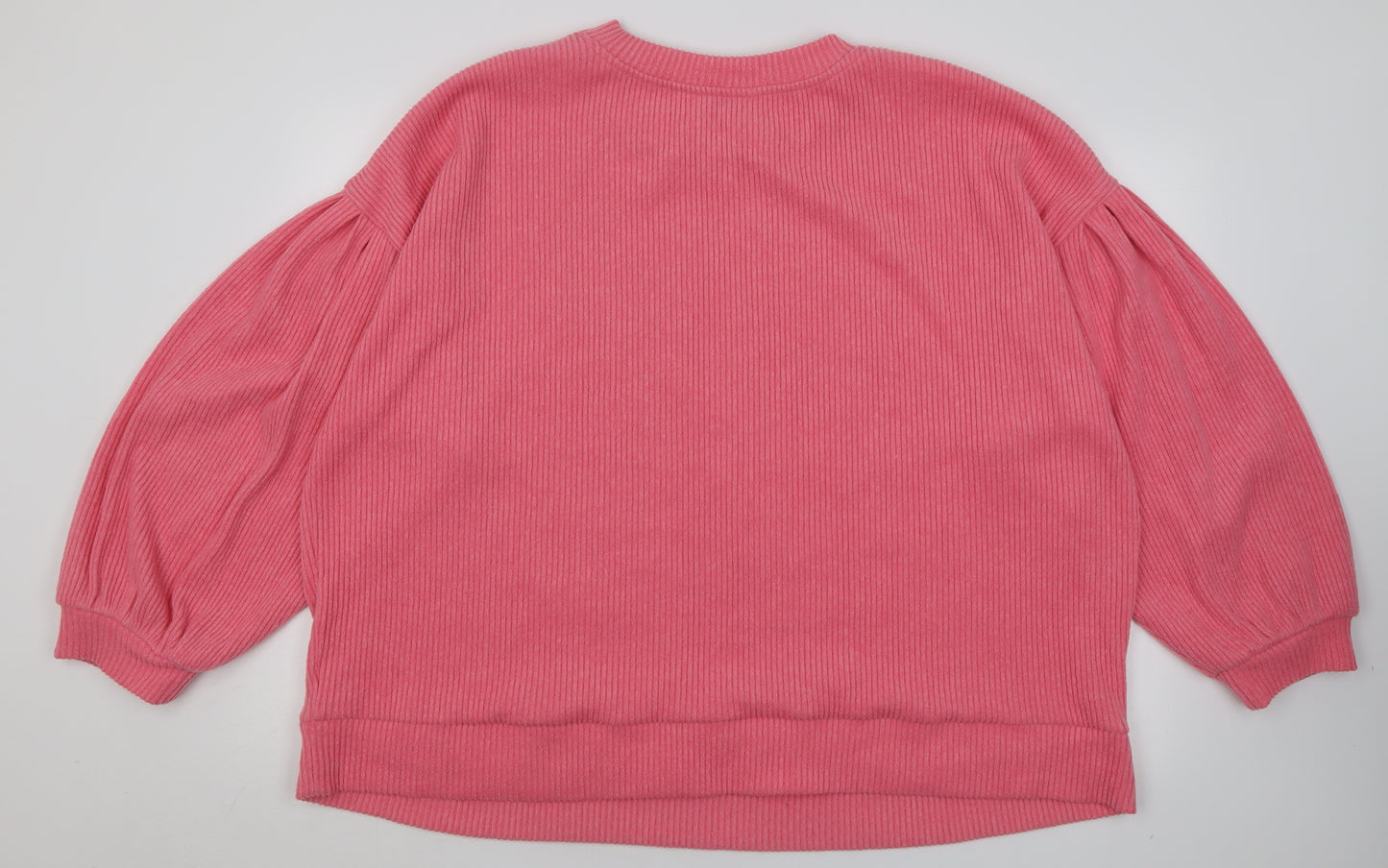 TU Womens Pink Crew Neck  Polyester Pullover Jumper Size 26