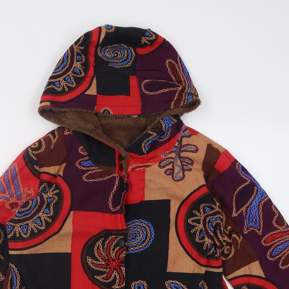 Preworn Womens Multicoloured Geometric  Jacket  Size M  Button