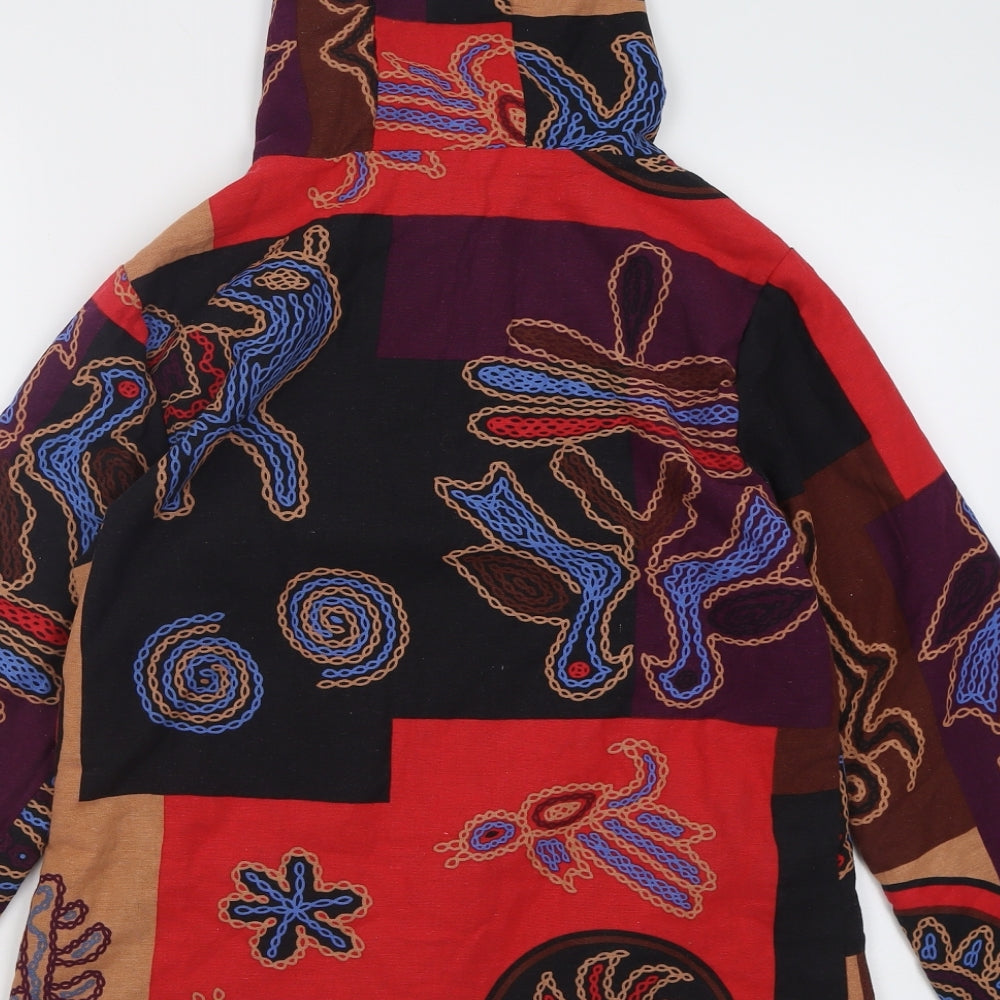 Preworn Womens Multicoloured Geometric  Jacket  Size M  Button