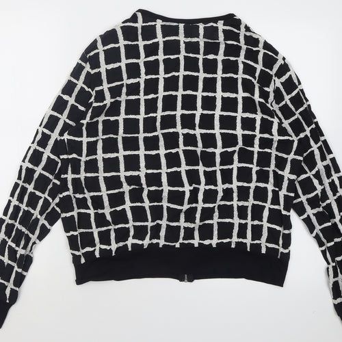 Dorothy Perkins Womens Black Check  Jacket  Size 14  Zip