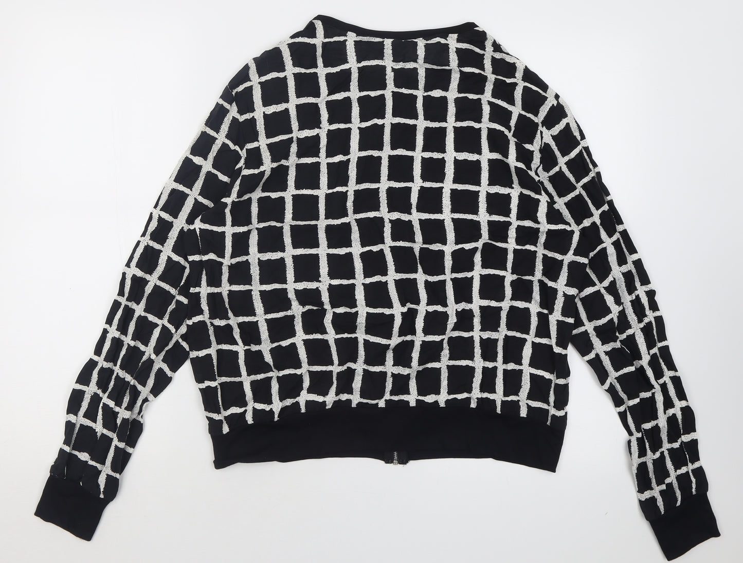 Dorothy Perkins Womens Black Check  Jacket  Size 14  Zip
