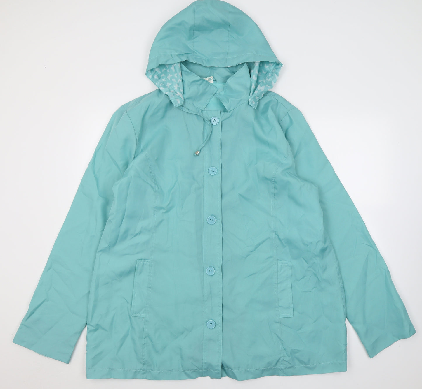 Anne De Lancay Womens Green   Overcoat Coat Size 18  Button