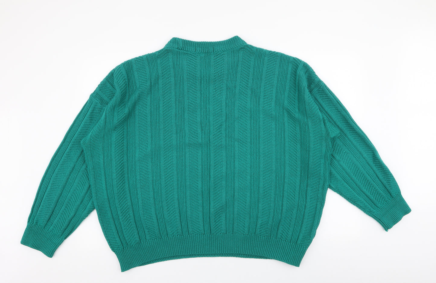 St Michael  Womens Green High Neck  Acrylic Pullover Jumper Size 18