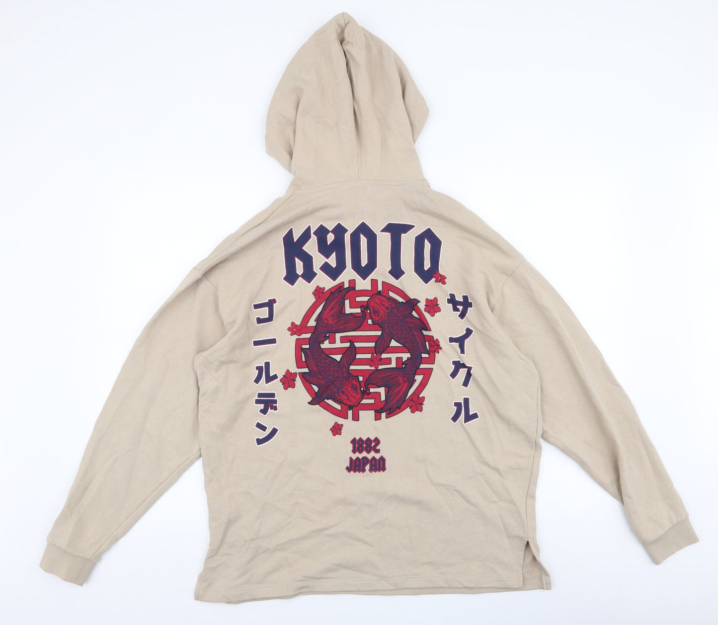 ASOS Mens Beige  Cotton Pullover Hoodie Size XS   - Japan