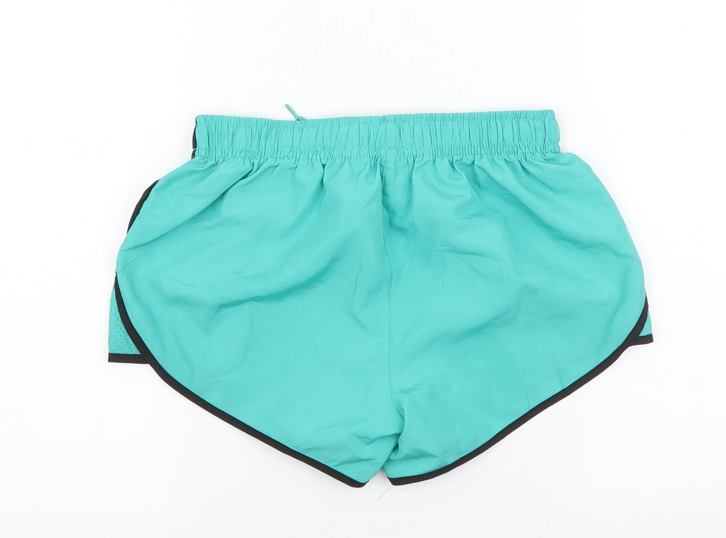 Primark Womens Blue  100% Polyester Sweat Shorts Size 6 L3 in Regular Drawstring