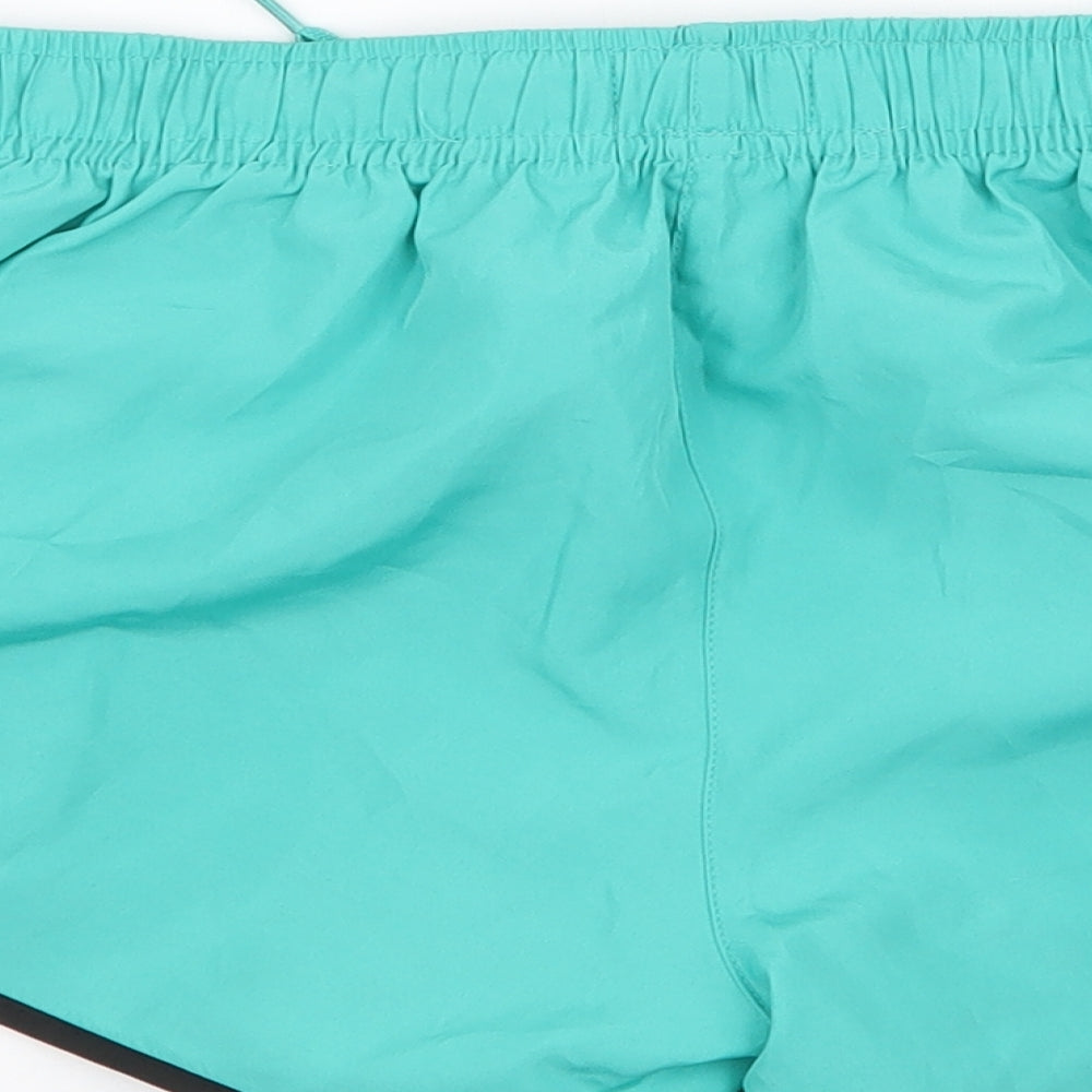 Primark Womens Blue  100% Polyester Sweat Shorts Size 6 L3 in Regular Drawstring