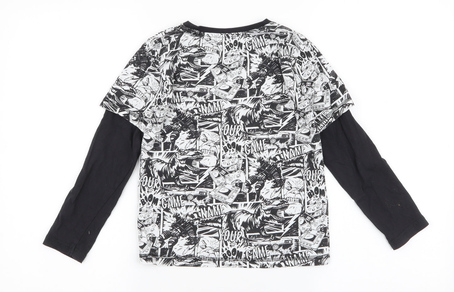 TU Boys Multicoloured  100% Cotton Pullover T-Shirt Size 7 Years Round Neck Pullover - Marvel