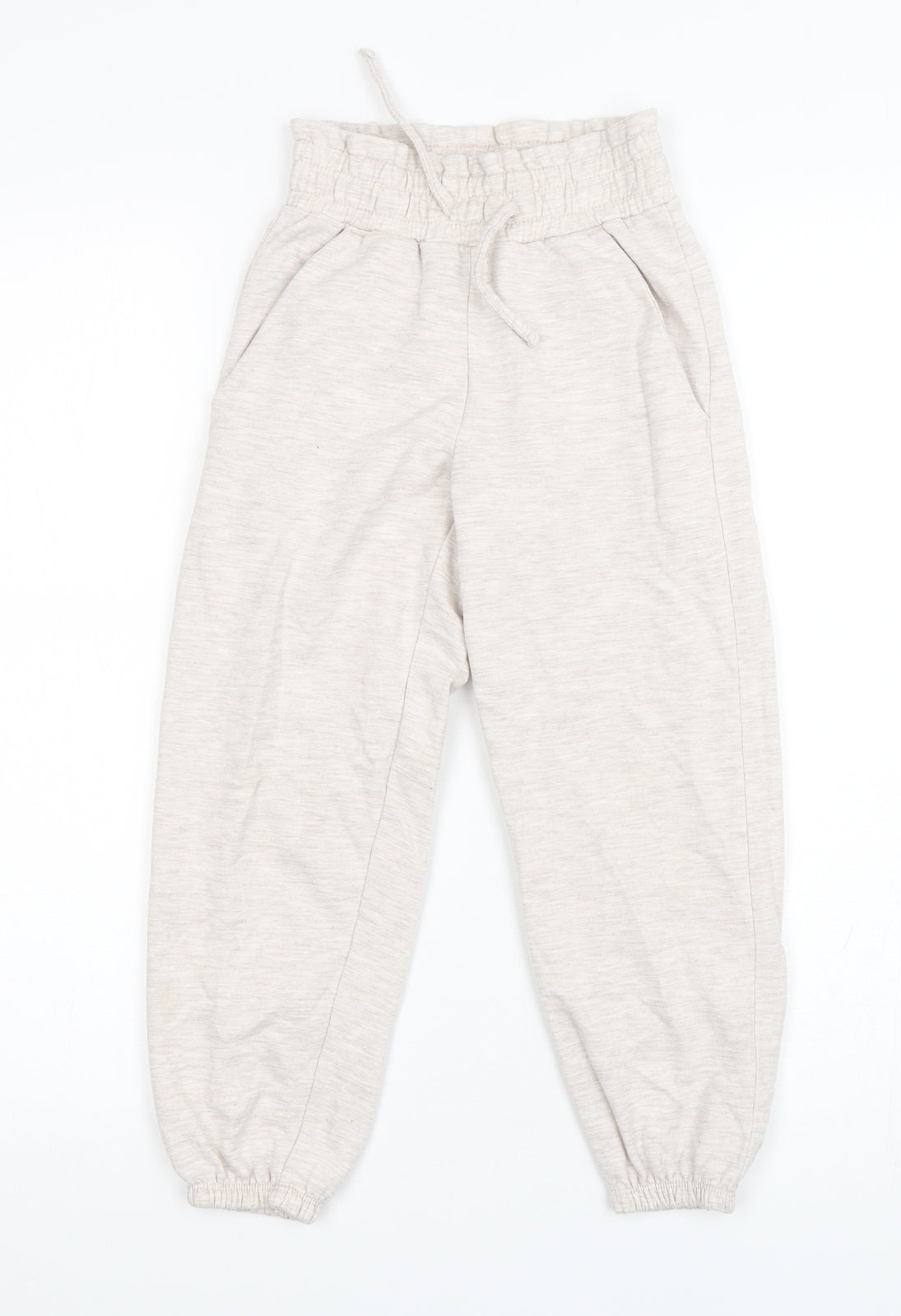 George Girls Beige  Cotton Sweatpants Trousers Size 6-7 Years  Regular