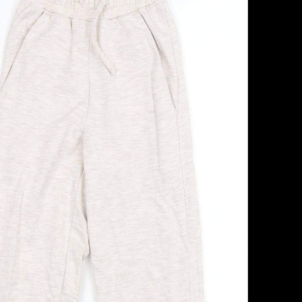 George Girls Beige  Cotton Sweatpants Trousers Size 6-7 Years  Regular