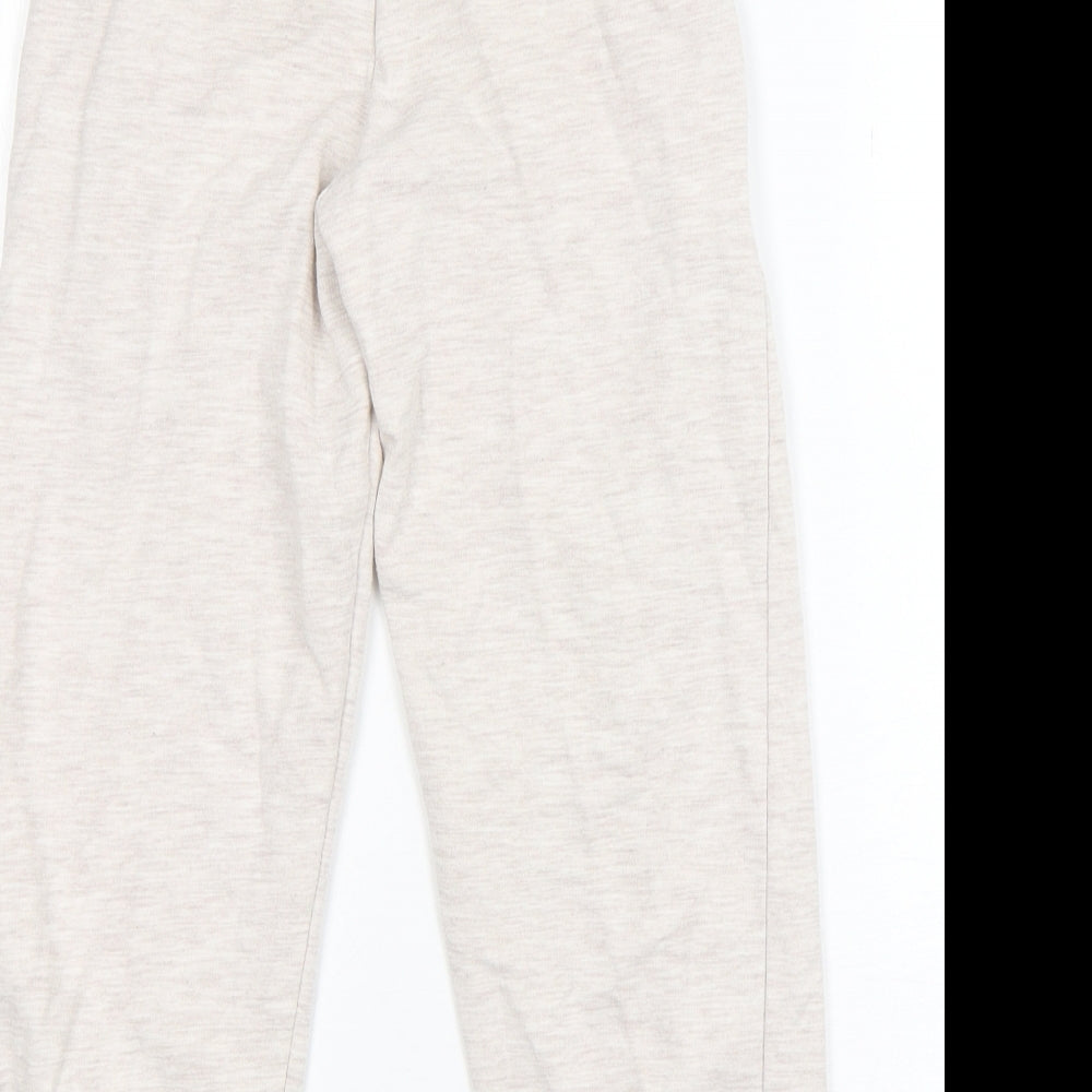 George Girls Beige  Cotton Sweatpants Trousers Size 6-7 Years  Regular